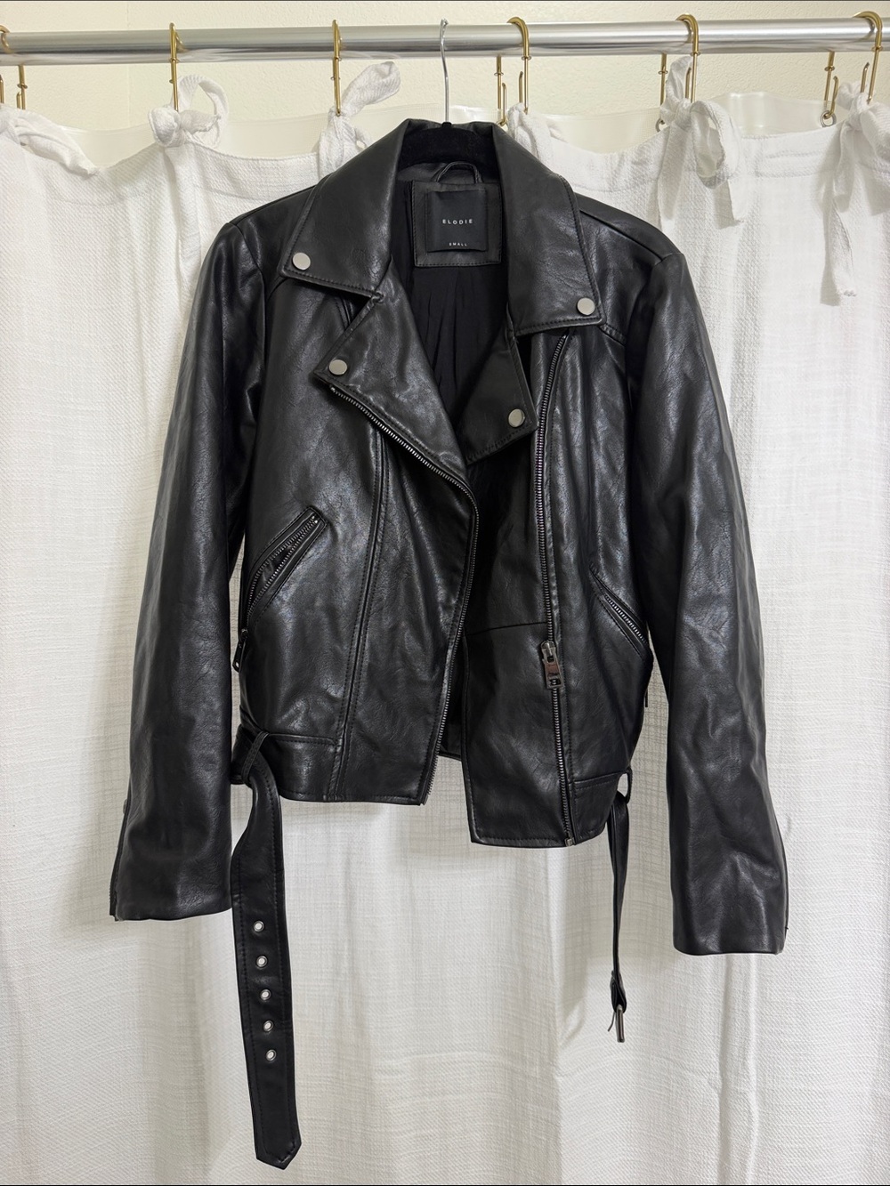 Elodie Leather Jacket - Black